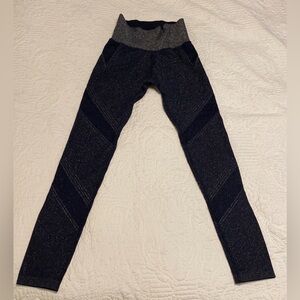 Athleta Twilight Tight Navy Silver High Waisted Leggings Women's Sz XS